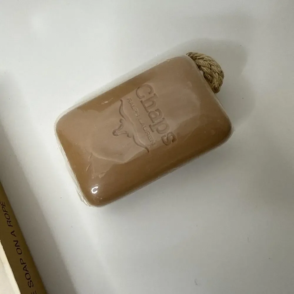 1979 Ralph Lauren CHAPS Men Natural Cologne 2.5 oz 75 ml Soap On a Rope